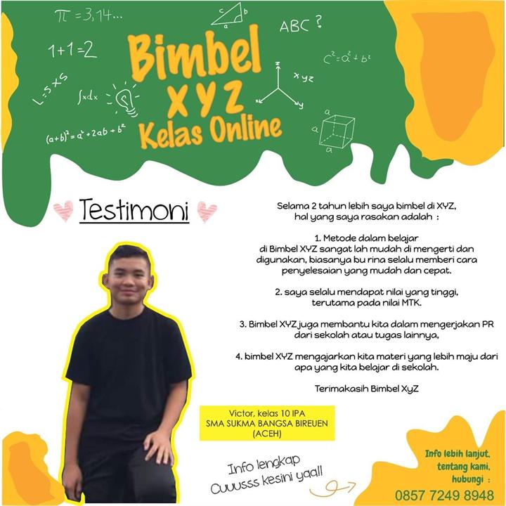 Pratinjau poster testimoni Victor